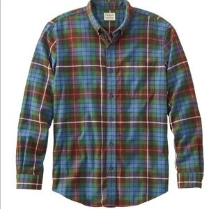 Men's Scotch Plaid Flannel Shirt, Slightly Fitted